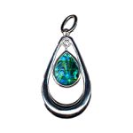Covington Teardrop Abalone Slide - Silver