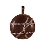 Covington Round Stone Metal Wrapped Slide