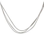 Covington 3-Strand Chain Necklace - Silver
