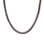 Covington Shiny Textured Necklace - Antique Silver