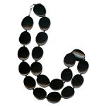 Apostrophe Necklace, Black Oval