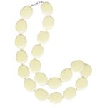Apostrophe Necklace, Ivory Oval