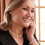 Covington 3 Piece Faux Pearl Set: Necklace, Bracelet, and Earrings