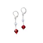 Metaphor Red and Clear Crystal Drop Earrings
