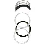 Apostrophe Black, White Trio Hard Bangle Bracelets
