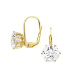 9 ct Round Euro Earrings
