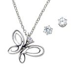 Butterfly Necklace and Earring Set