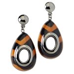 Jules & Gems Cut Out Hoop With Lining in Jungle Print
