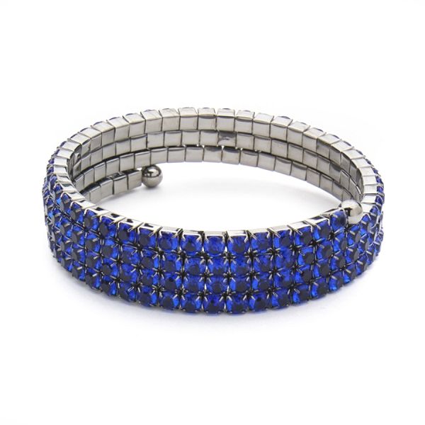 Great Price Bracelets Triple Strand Coil Rhinestone Bracelet