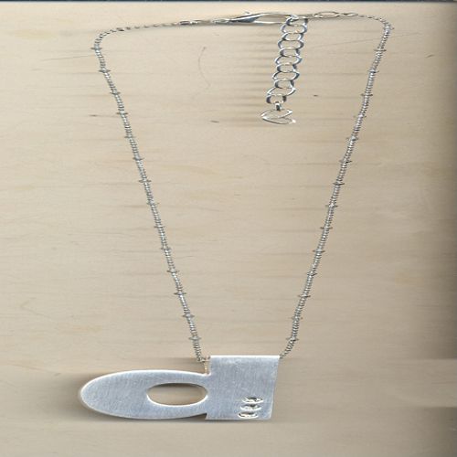 Initial D Necklace in Silvertone