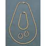Sears Roebuck and Co. 3-Piece Rope, Necklace & Earring Set