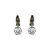 Cubic Zirconia Stud Clip Earring. Goldplate