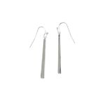 Apostrophe Silvertone Linear Stick Earrings