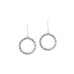 Metaphor Crystal Stone Circle Fishhook Earrings
