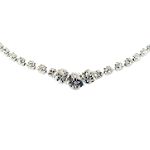 Metaphor Rhinestone Cluster Tiffany Center Necklace