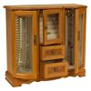 Elizabeth Oak Jewelry Box With Burlwood And Beaded Accents