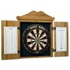 Oak Finish w/Scroll Design Dartboard Cabinet