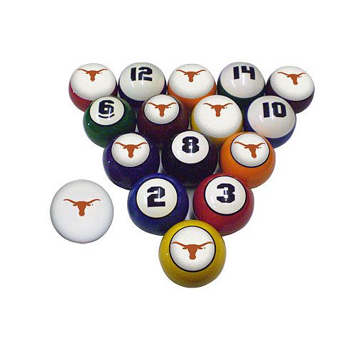 Sports Fan Products College Billiard Ball Set - Texas 