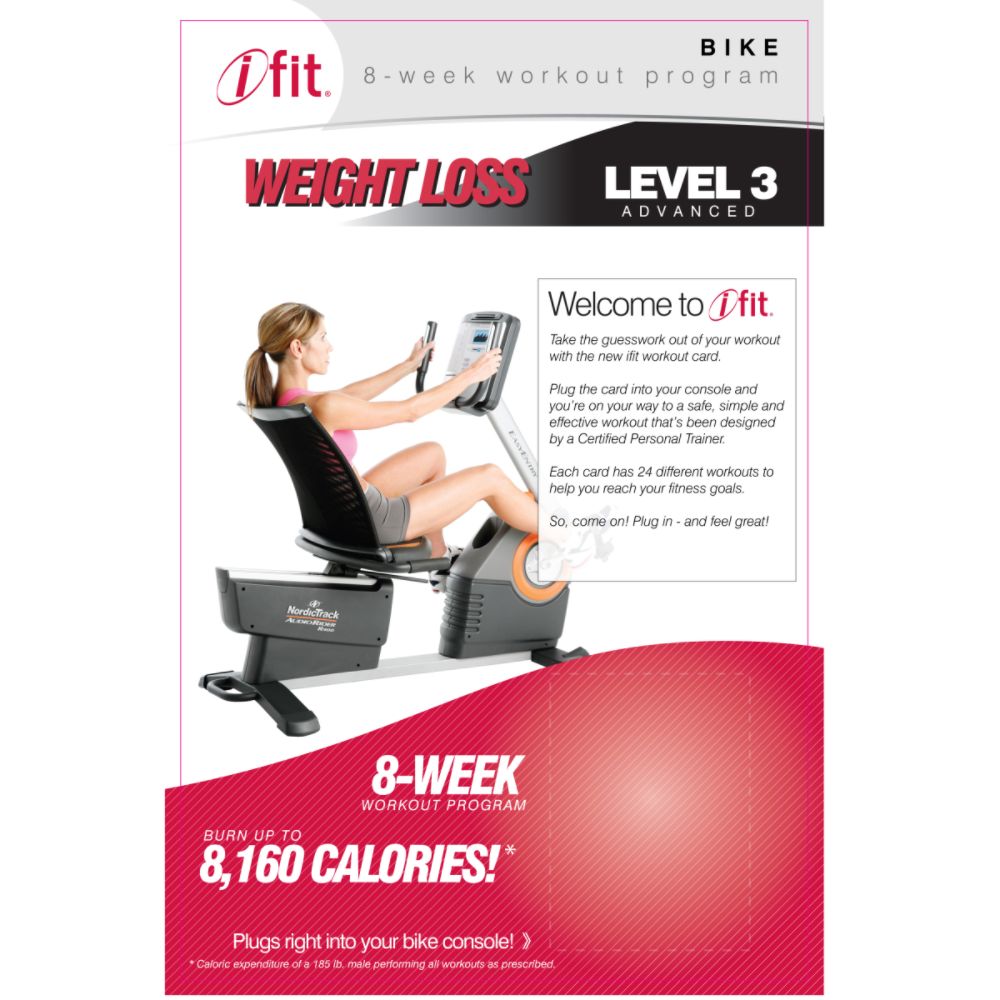 NordicTrack iFIT Bike Workout Card, Weight Loss Level 3, Advanced
