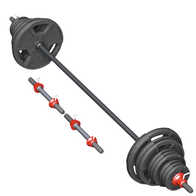 Weider 160 lb. Spin Lock Weight Set (Black)