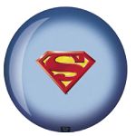 Warner Bros. SUPERMAN VIZ-A-BALL BLUE CLASSIC SHIELD BOWLING BALL 10 POUNDS
