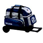 NFL DOUBLE ROLLER - TWO BALL WHEELED BOWLING BAG - DALLAS COWBOYS
