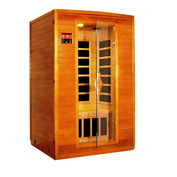 Lifesmart 2 Person Infrared Sauna With 4 Carbon Tech Heaters Featuring MP3 Hook Up and Speakers