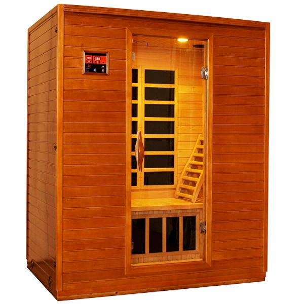 Lifesmart Signature 3 Person Sauna w/9 Carbon Tech Heaters and MP3 Player Hook Up