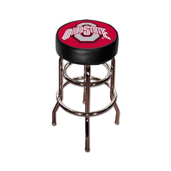 Sports Fan Products College Chrome/Vinyl Double Rung Bar Stool - Ohio State