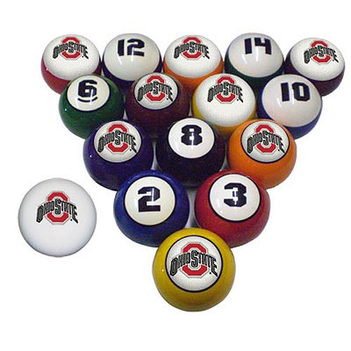 Sports Fan Products College Billiard Ball Set - Ohio State