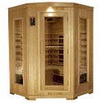 Milestone 2-Person Corner Infrared Sauna with AM/FM/CD Stereo