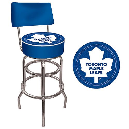 Shopping Dudes Hot Deal for: Trademark NHL Toronto Maple Leafs Padded Bar Stoo
