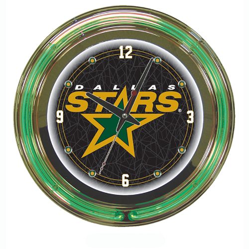 Shopping Dudes Hot Deal for: Trademark NHL Dallas Stars Neon Clock - 14 inch D