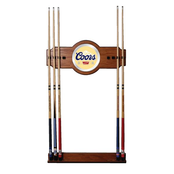Trademark Coors Banquet 2 piece Wood and Mirror Wall Cue Rack