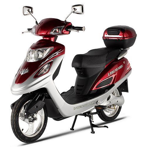 X-Treme Scooters XB-502 Electric Bicycle Scooter Moped Burgundy