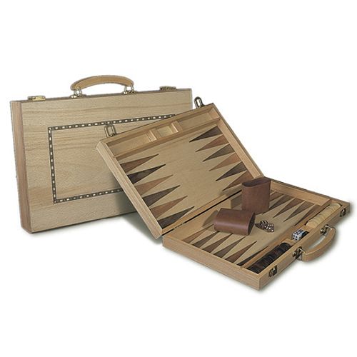 Sterling Games 15" Wooden Backgammon