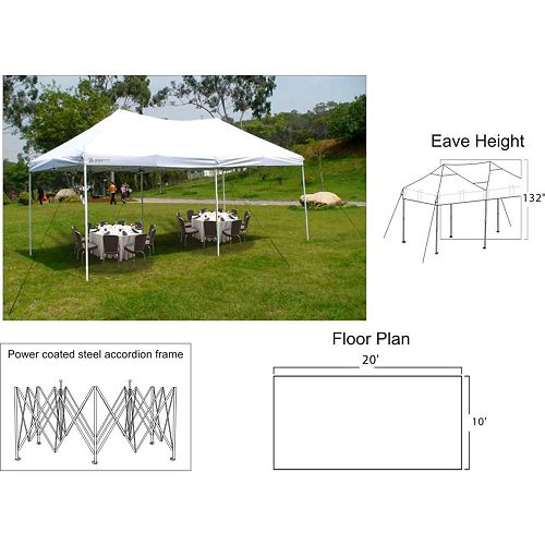 Giga Tent THE PARTY TENT 20 x 10 Canopy WHITE TOP