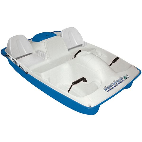 Water Wheeler Electric ASL Pedal Boat Blue Stainless With Canopy