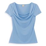 Covington Cowl Neck Cap Sleeve Top