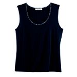 Covington Sleeveless Shell with Bias Trim