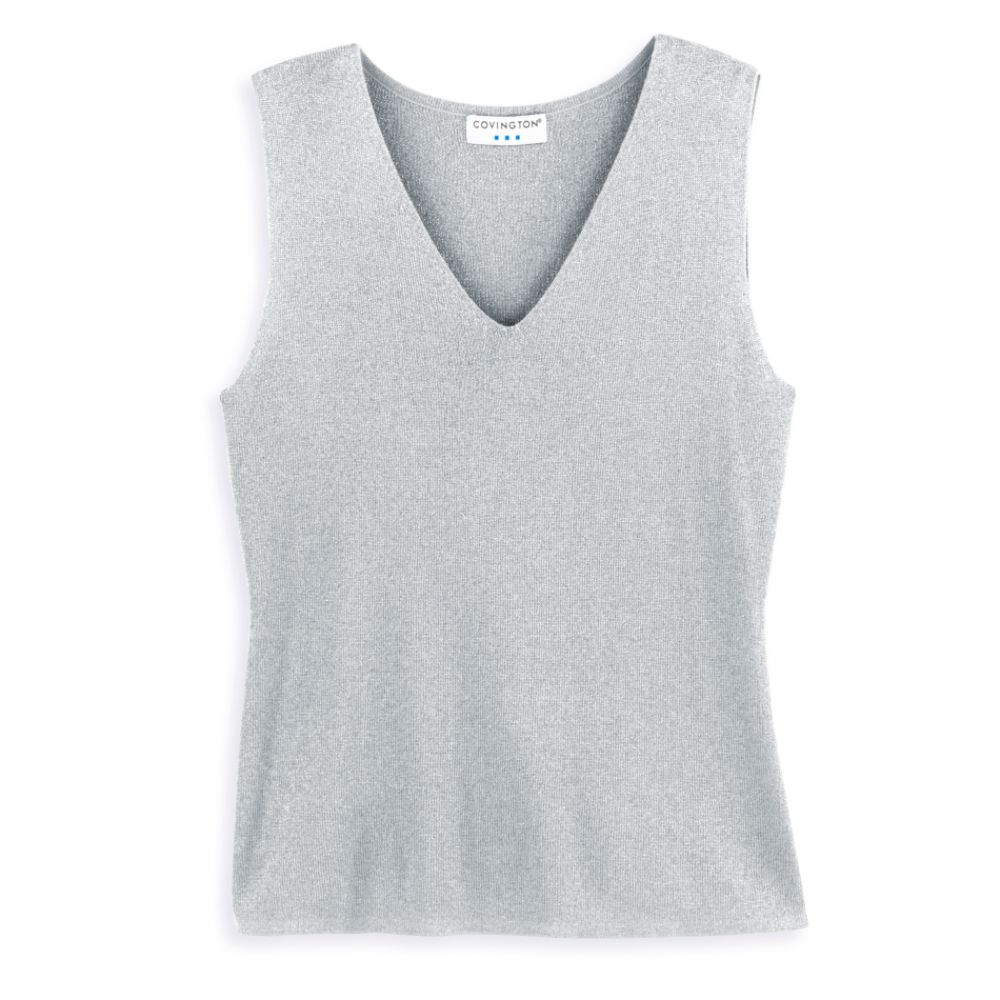 Covington Metallic Sleeveless V-Neck Top - Model A7763 at Sears.com