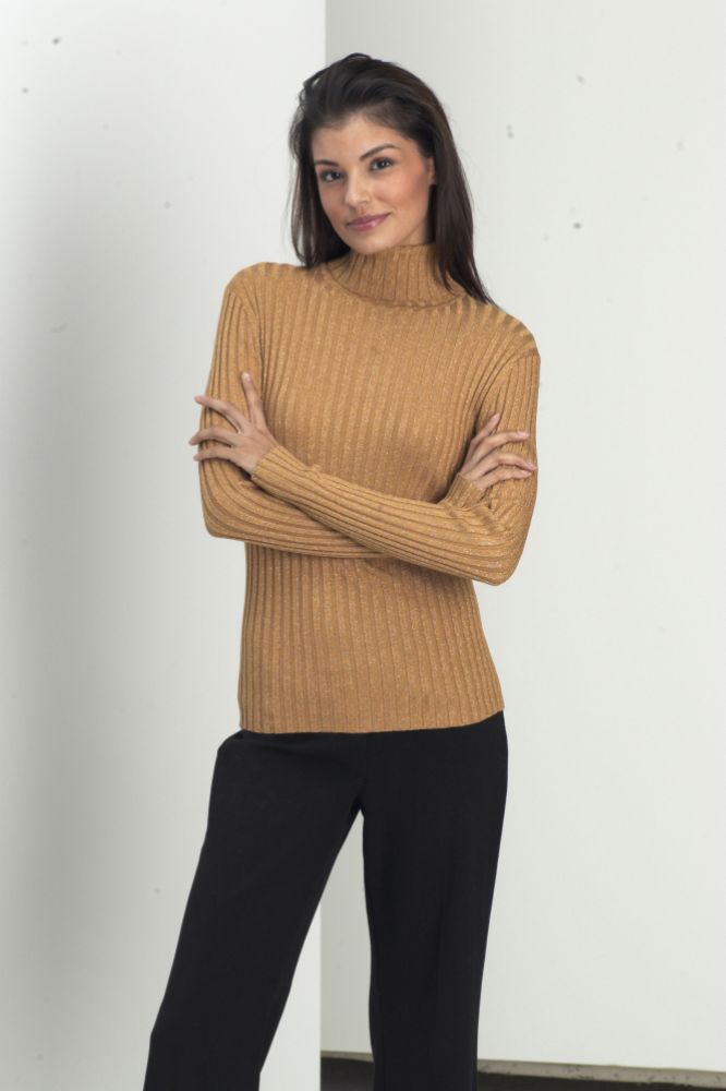 Apostrophe Long Sleeve Ribbed Turtleneck
