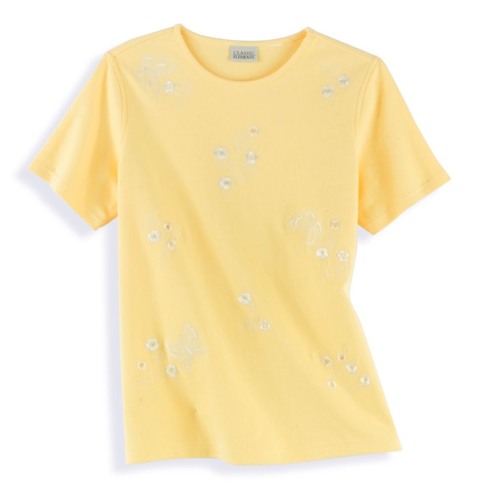 Classic Elements All Over Embroidered Butterflies