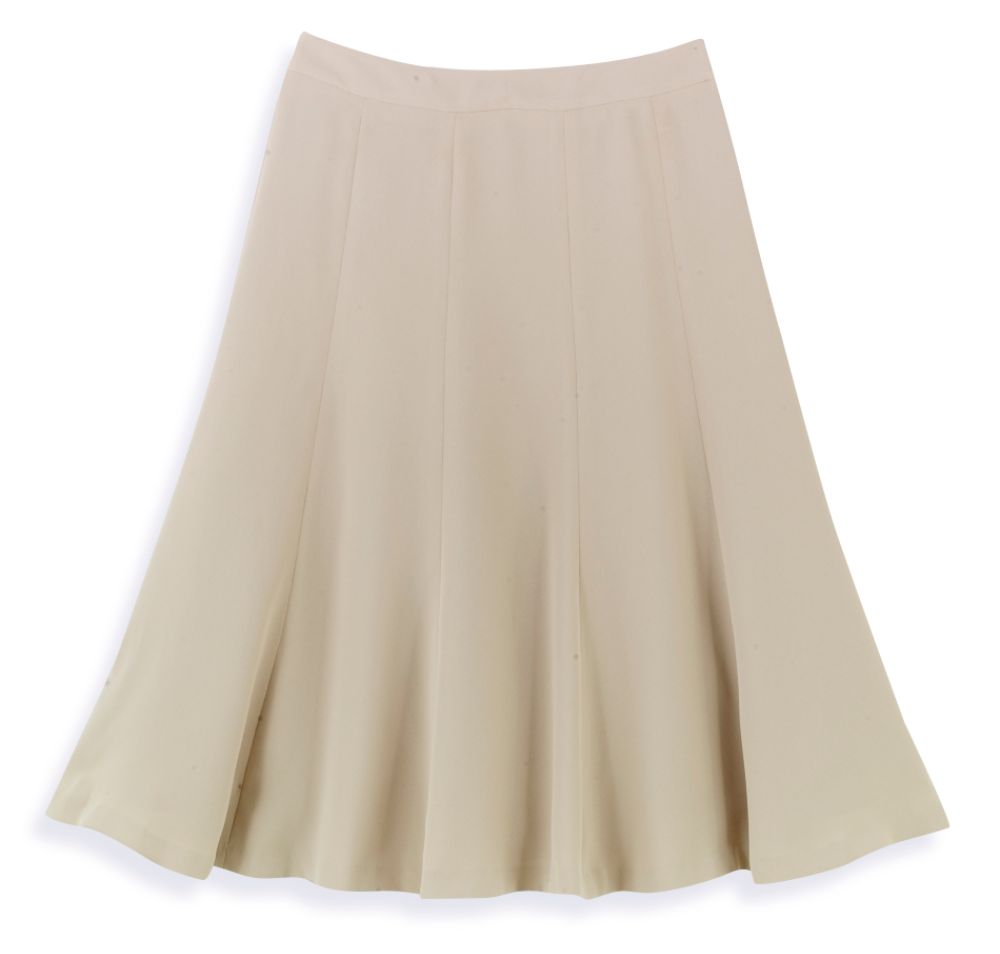 Covington Poly Suiting Long Panel Skirt