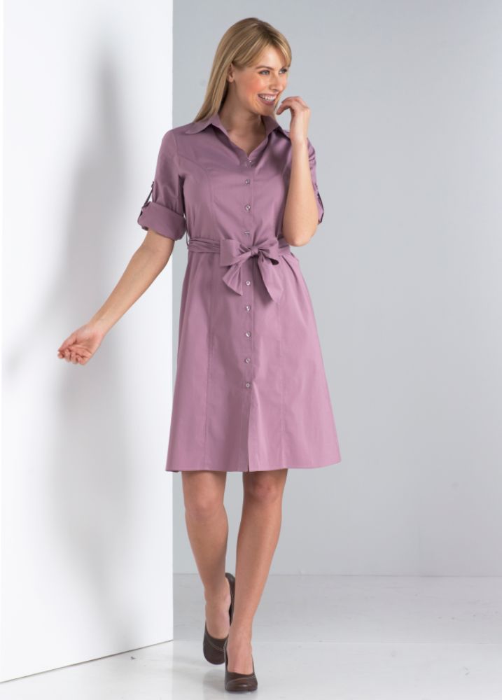 Apostrophe Shirt Dress with Wide Belt
