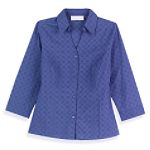 First Issue 3/4 Sleeve Button Front Blouse