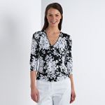 Covington 3/4 Sleeve Criss Cross Tie Back