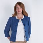 Covington 3/4 Sleeve Jacket With Snap Closures