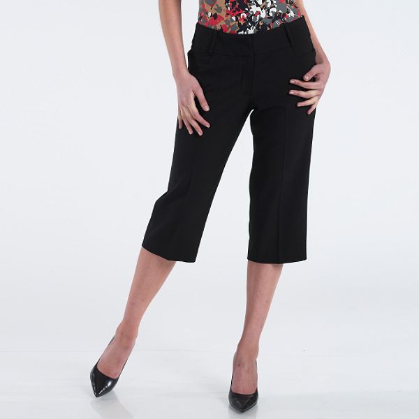 Apostrophe Solid Essential Crop Pant