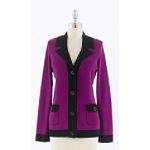 Harve Benard Contrast Trim Cardigan Knit